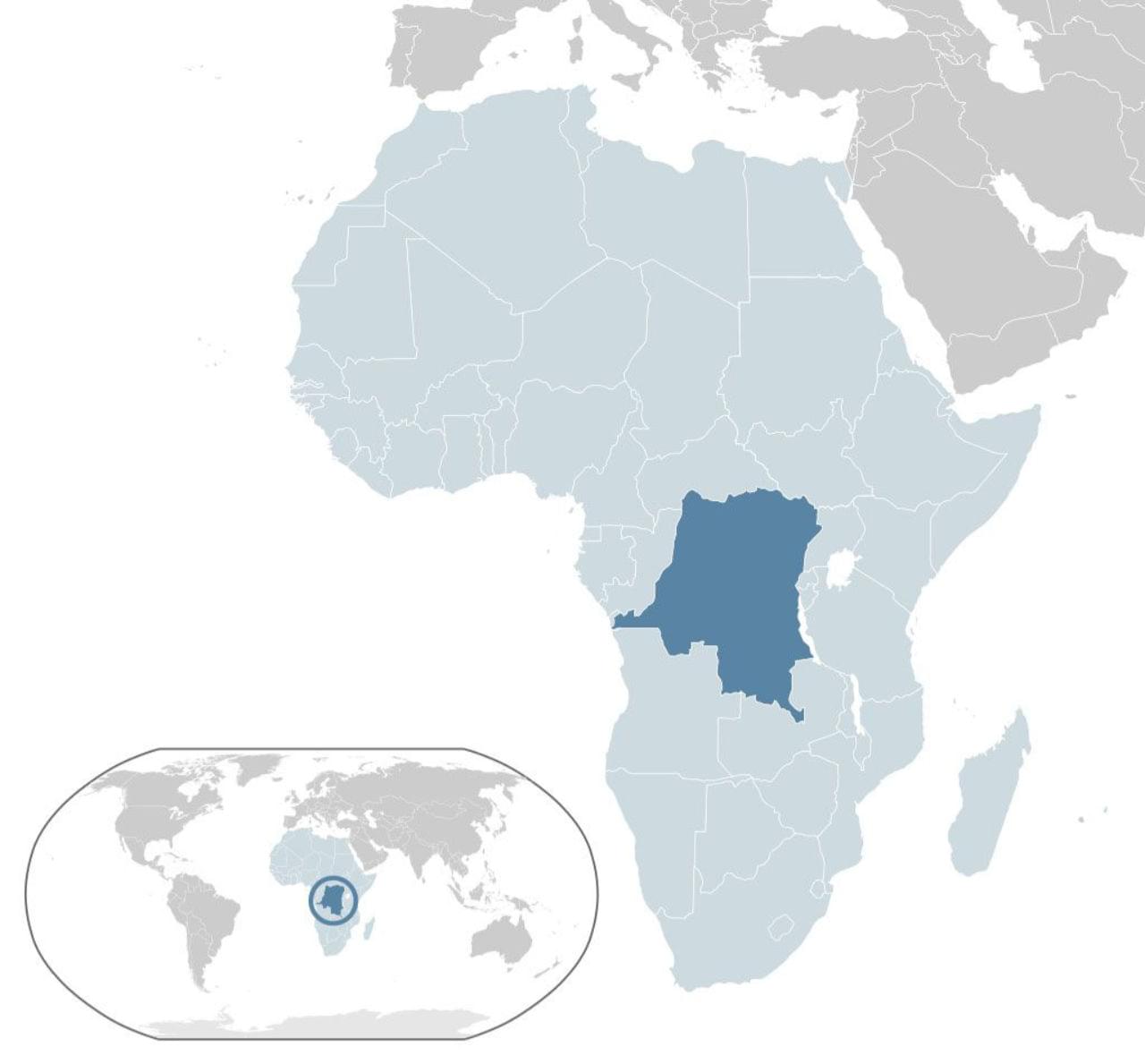 Demokratická republika Kongo v současnosti. Zdroj: Wikimedia Commons