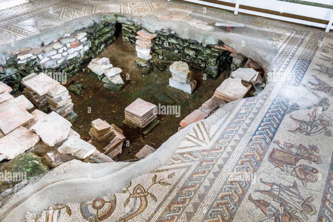 Římská vila v Bignor v jižní Anglii. Foto Graham Prentice. Zdroj: Alamy Stock Photo