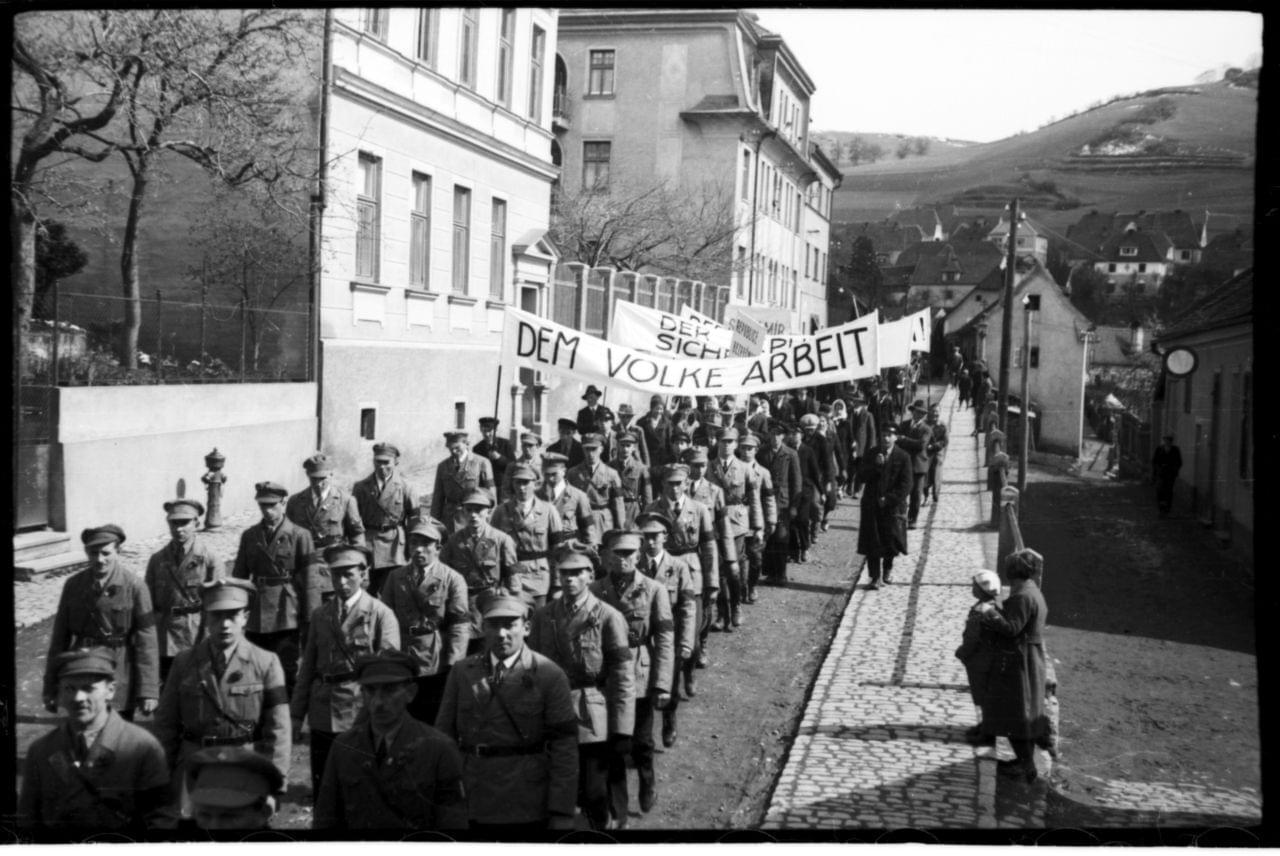 Český Krumlov, 1. května 1935. Zdroj: Museum Fotoatelier Seidel, Český Krumlov