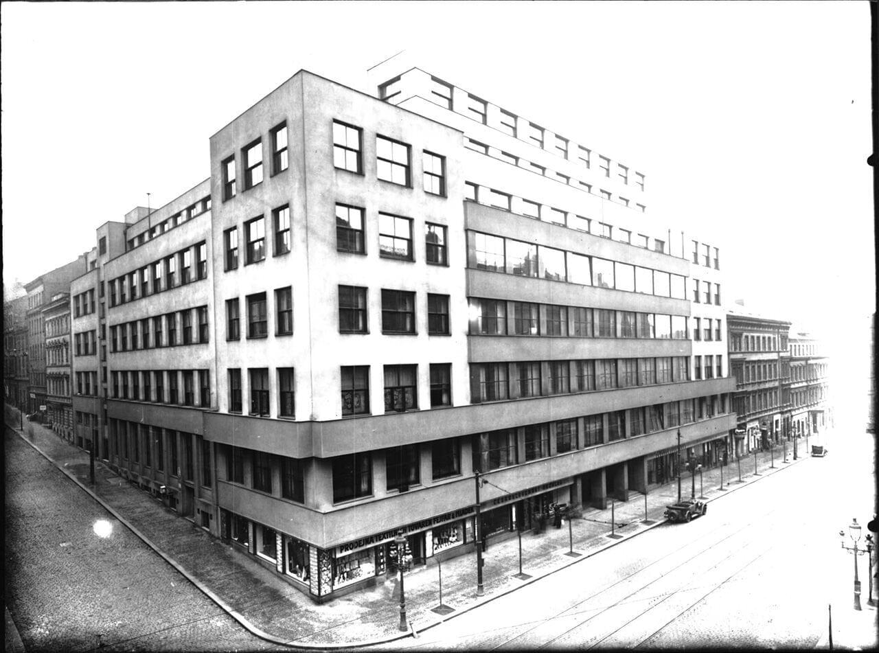 Budova Československého rozhlasu Praha, 1933. Zdroj: Archiv ČRo